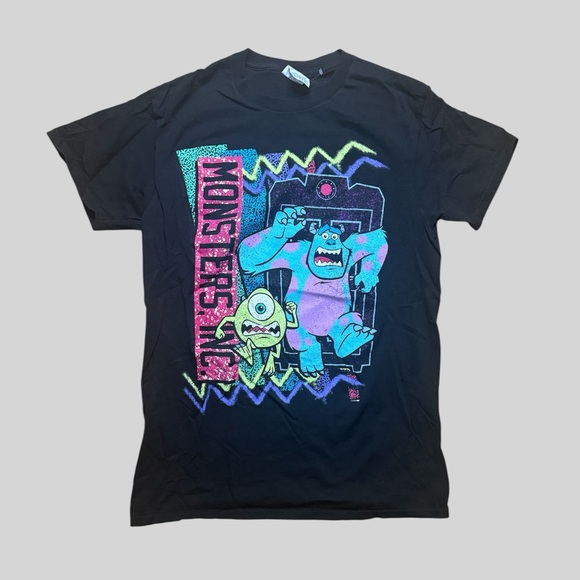 Delta Other - Disney Pixar Monsters Inc Neon Graphic Adult T-Shirt Sully Mike Retro